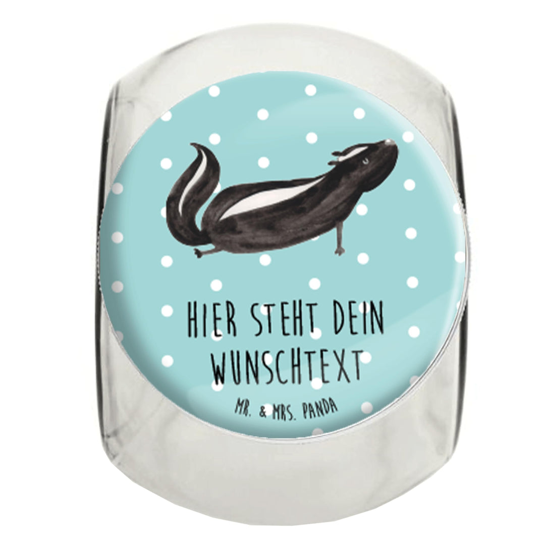 Mr. & Mrs. Panda Keksdose personalisiert Stinktier Yoga L 870ml - Personalisierte Geschenke, Namaste