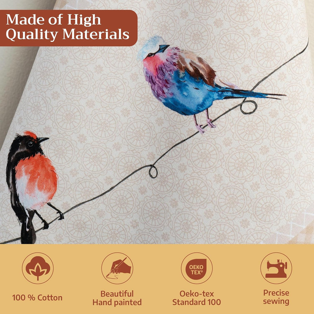 Maison d' Hermine Birdies On Wire 100% Baumwolle 2er-Set Küchentücher 50 cm x 70 cm Multicolor 3er-S