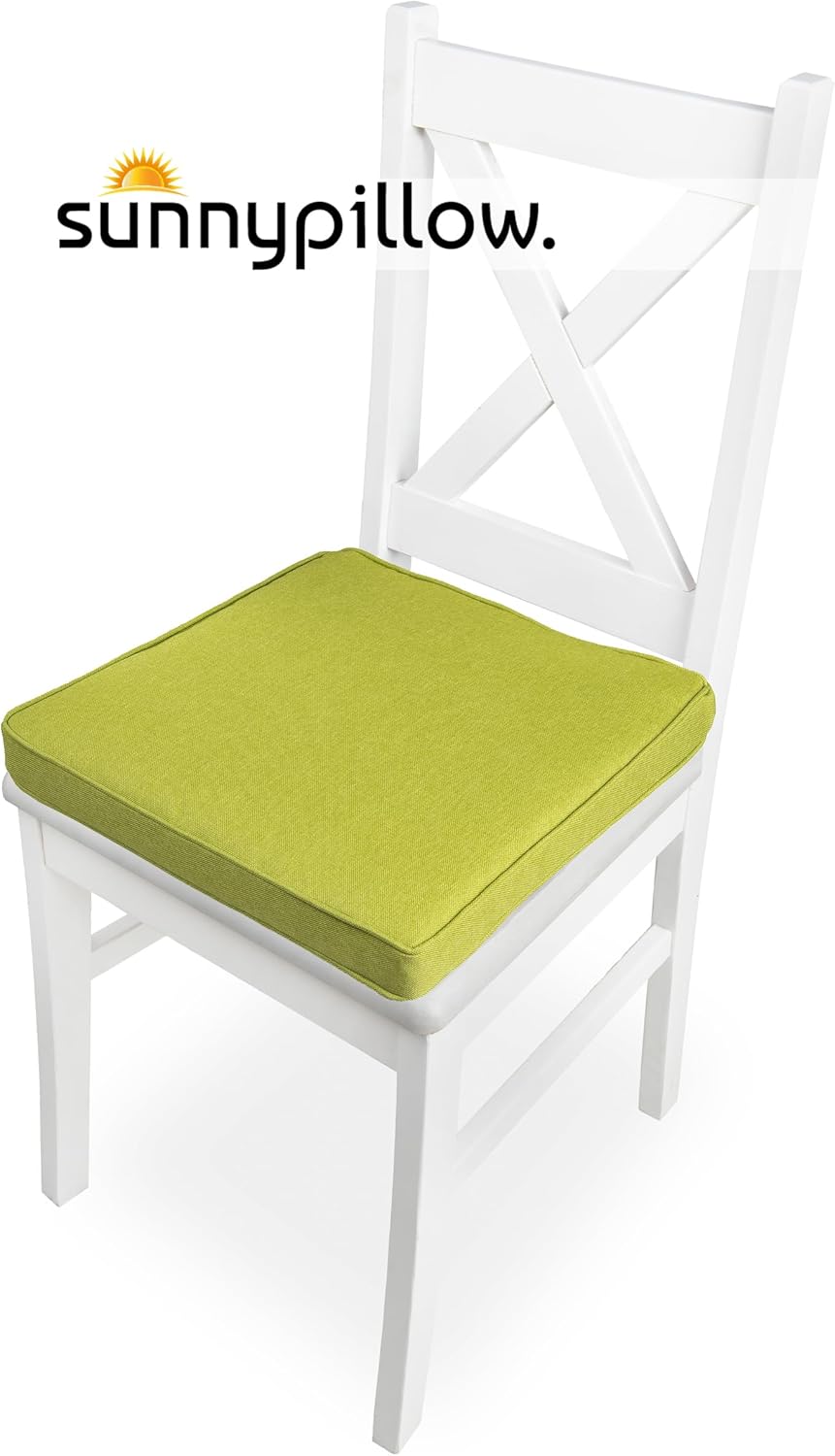 sunnypillow 4er Set Stuhlkissen wasserdicht UV-lichtecht 45 x 45 x 5cm - Polsterauflage Auflage für