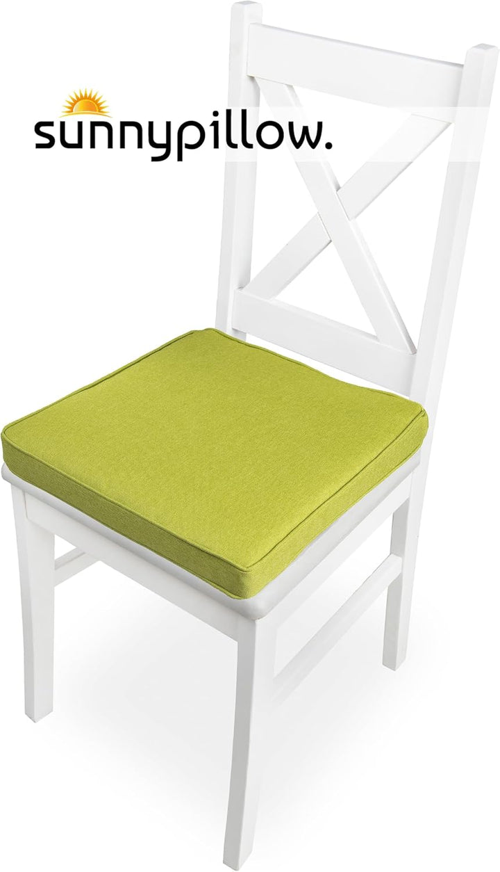 sunnypillow 4er Set Stuhlkissen wasserdicht UV-lichtecht 45 x 45 x 5cm - Polsterauflage Auflage für