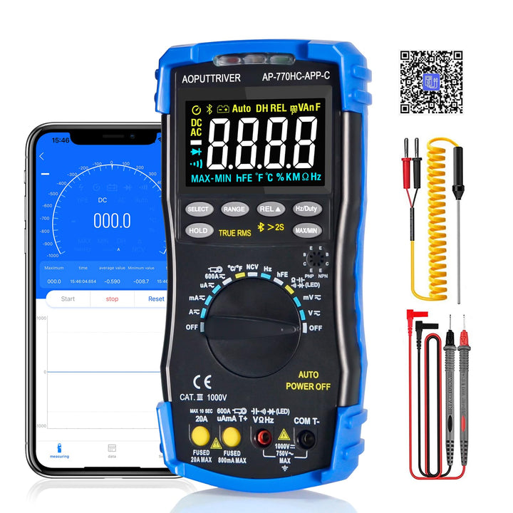 Multimeter Digital AP-770HC-APP 6000Counts Auto/Manueller Bereich Strommessgerät Multi Tester NCV St