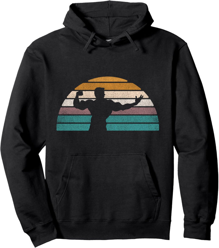 Retro-Fitnessstudio Fitness Bodybuilding Gewichtheben Pullover Hoodie