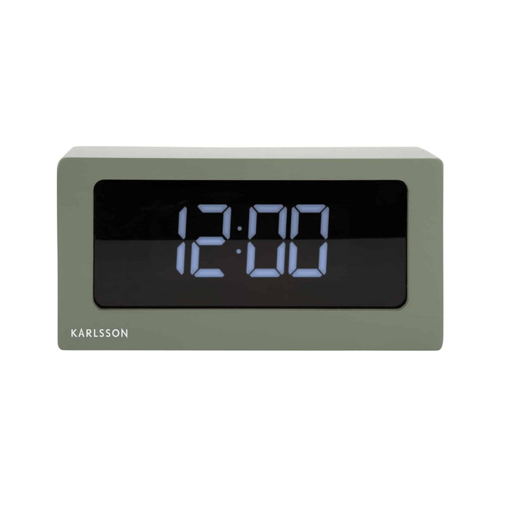 KARLSSON Table Clock Boxed LED Jungle Green