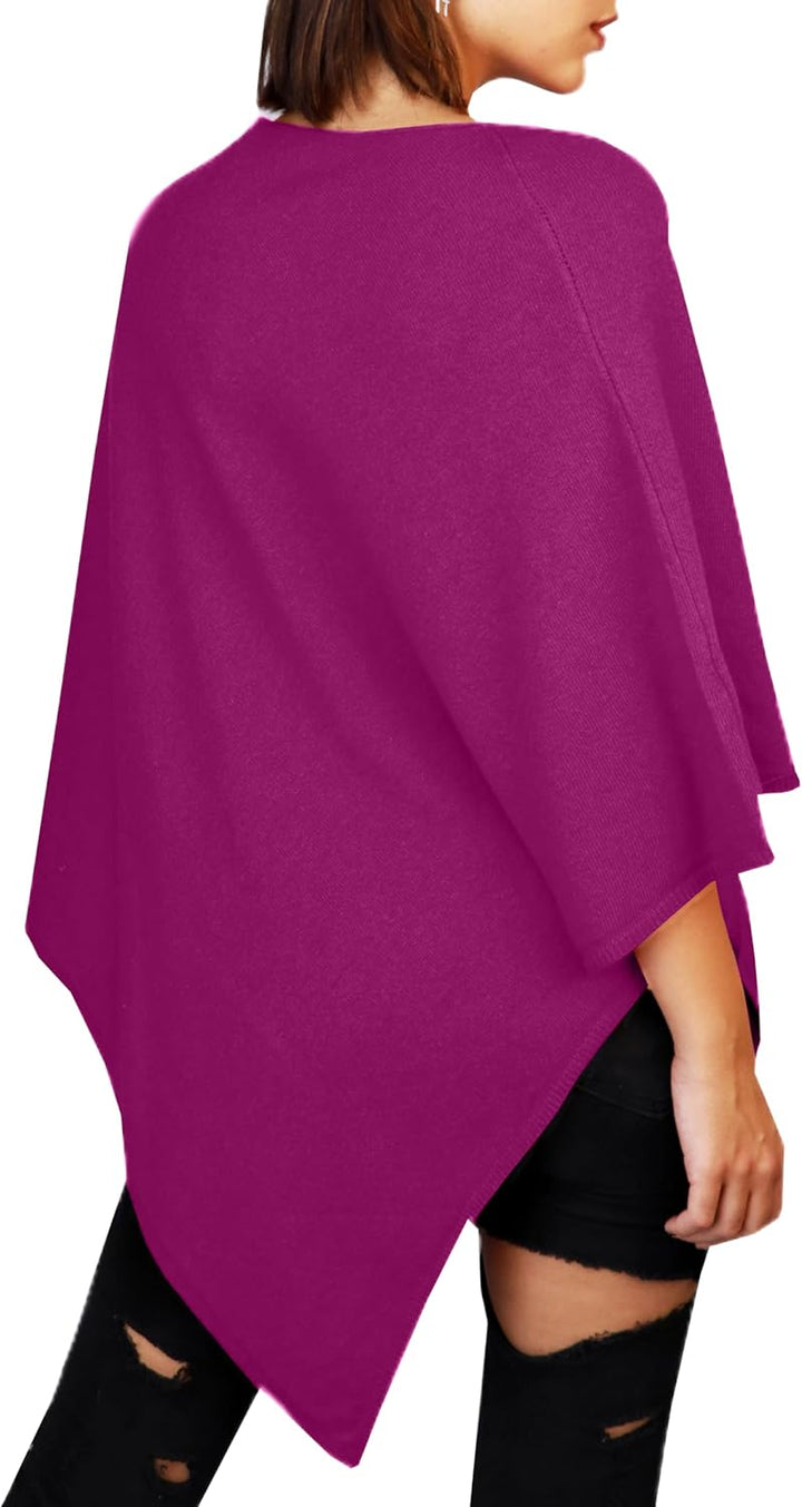 JOPHY & CO. Damen-Poncho aus Kaschmir-Mischung XL Amarena, XL Amarena