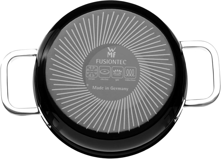 WMF Fusiontec Functional Kochtopf gross 20cm, Fleischtopf Induktion 3,7l, Glasdeckel mit Abgiessfunk