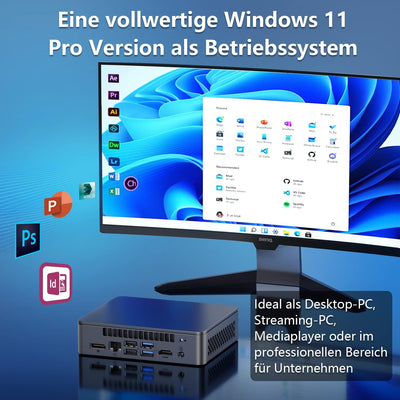 Intel/Asus Mini PC NUC 11 Essentiall mit 11th Gen N4505 bis zu 2,9 GHz, Mini Desktop Computer 8GB RA