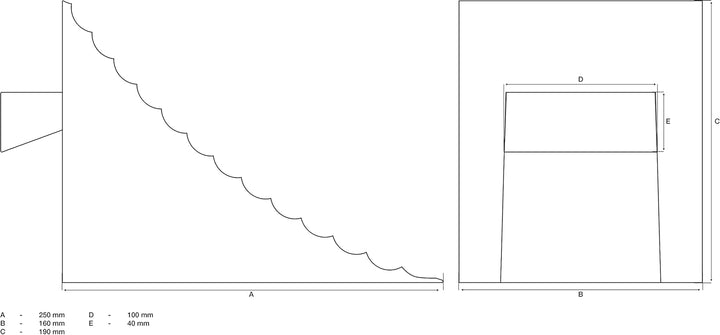 BGS 7015 | Unterlegkeil | 250 x 160 x 190 mm | für PKW / NFZ / Anhänger / Wohnwagen | Bremskeil