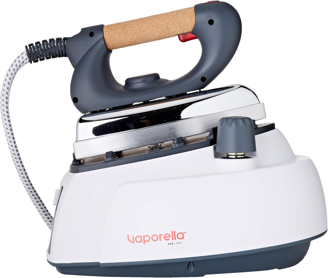 Polti Vaporella 505 Pro, Dampfbügelstation mit Heizkessel, Sicherheitsverschluss, 3.5 Bar, Weiss/Gra