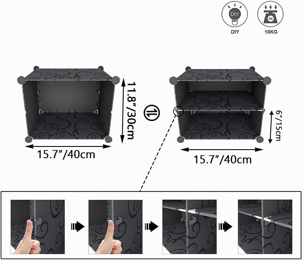 HOMIDEC Schuhregal, 5-stufiger Schuhschrank Kunststoff-Schuhregale Organizer für Schrank Flur Schlaf