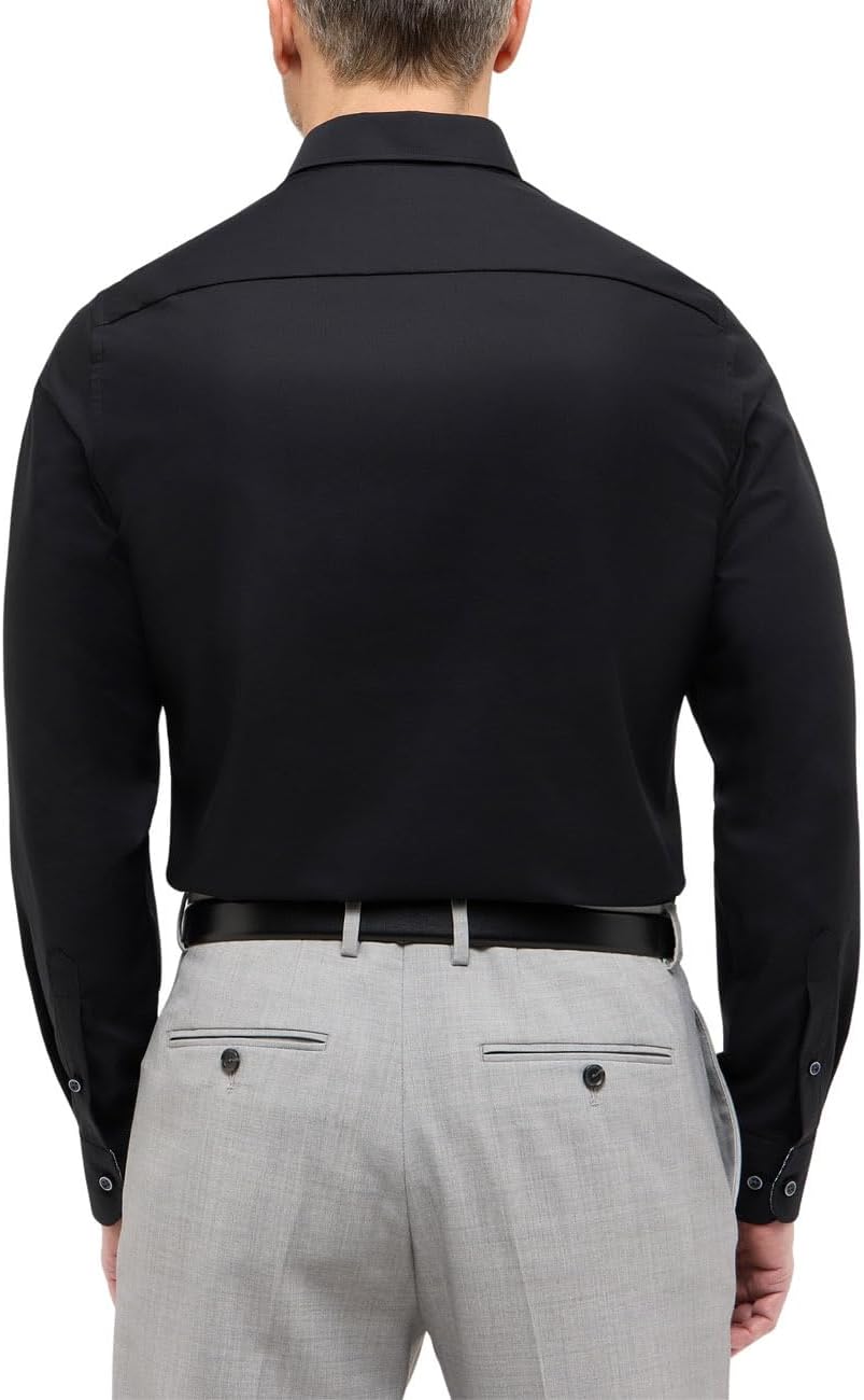 ETERNA Herren Original Shirt Slim FIT 38 *_Schwarz(39)_*, 38 *_Schwarz(39)_*