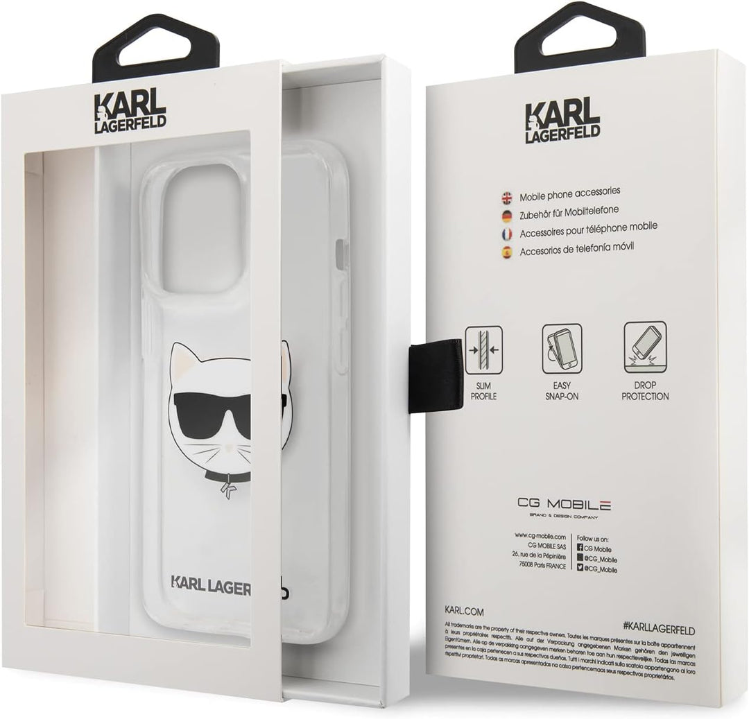 KARL LAGERFELD KLHCP13XCTR Hülle für iPhone 13 Pro Max 6,7" transparent Choupette Head