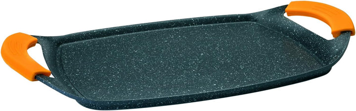 IBILI Grill PLANCHA Basic Stone 47X28,50 cm, Stainless Steel, schwarz/orange, 35 cm 47 x 29 cms, 47
