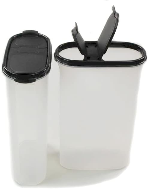 Tupperware Eidgenossen 2,9 L schwarz (2) mit Schütte Vorrat Modular Dose Box