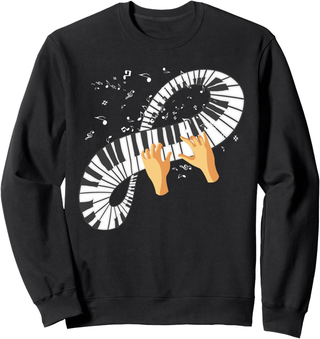 Piano Keyboard Klassische Musik Klaviatur Pianist Klavier Sweatshirt