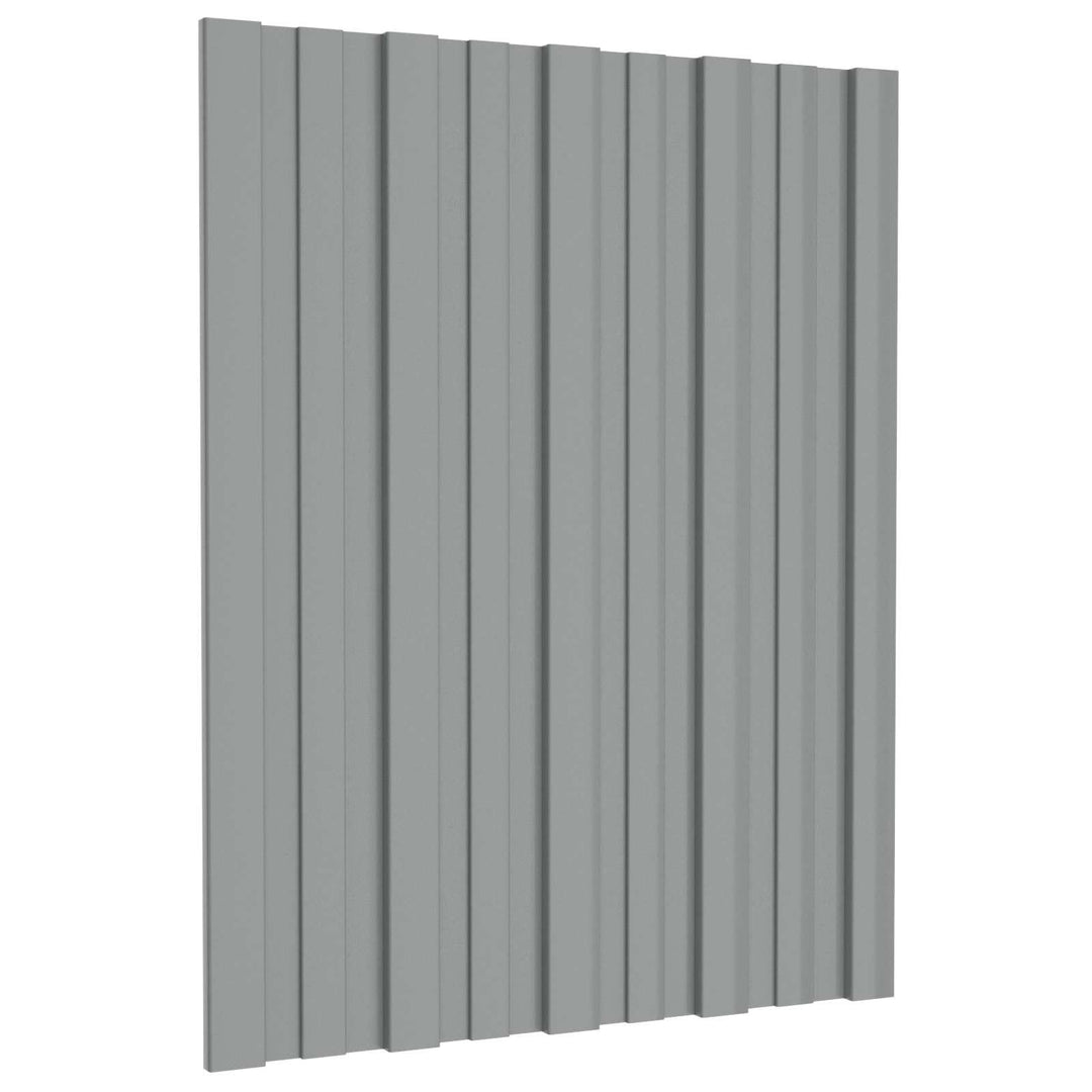 vidaXL Dachpaneel 12 Stk. Grau 60 x 45 cm Verzinkter Stahl, Grau 60 x 45 cm