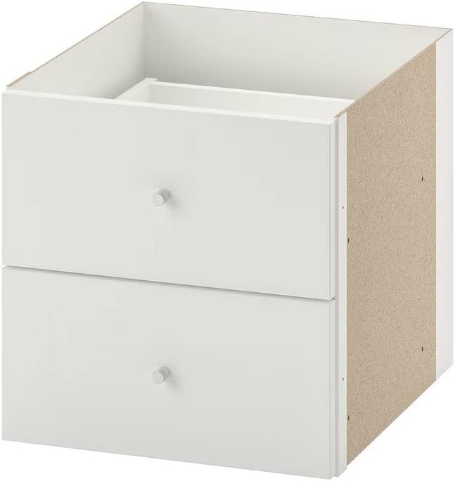 Ikea Kallax Einsatz mit 2 Schubladen, weiss, 33x33 cm