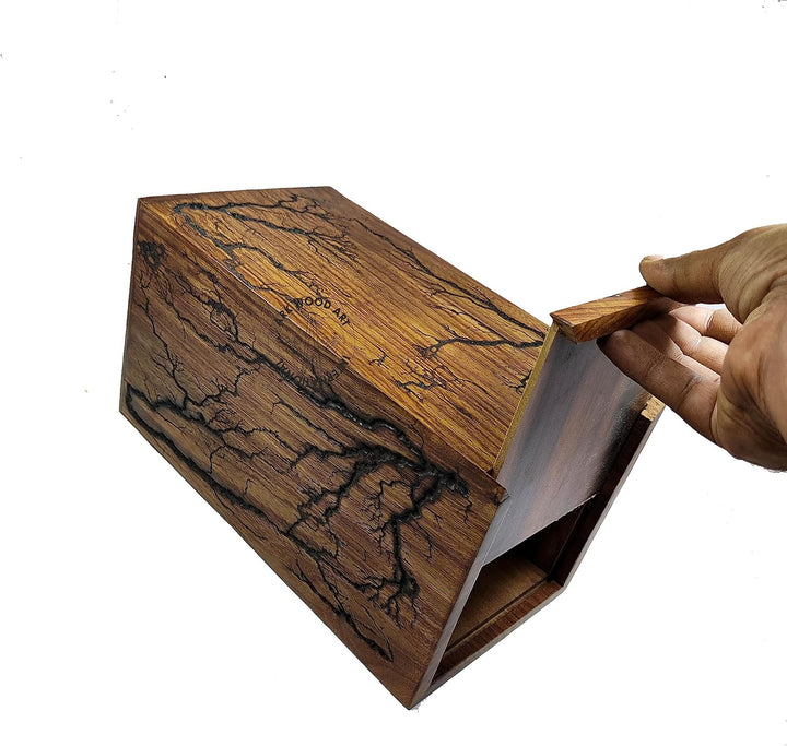 Lichtenberg Figur Urne für menschliche Asche Erwachsene Handarbeit Schöne Holzurne Home Dekorable Sa