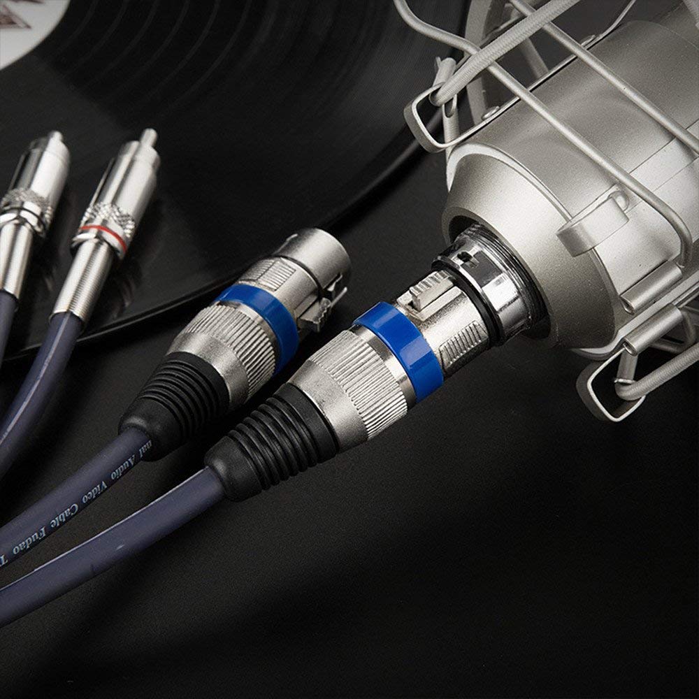 HTRUIYATY 2×XLR Weiblich Kable Auf 2×Cinch Kabel(RCA kable),Hochwertiger XLR-Stecker XLR Mikrofon XL