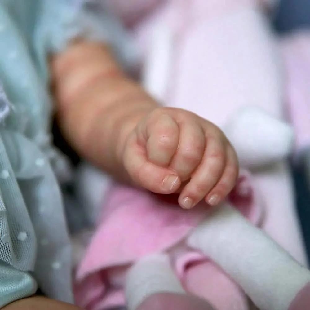 Zero Pam Reborn Baby Vollsilikon Lebensecht Mädchen, 50CM Lebensechte Baby Puppe Mit Haaren, Realist