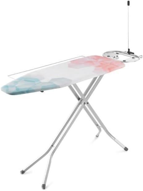Vileda Bügelbrett Perfect 2 in 1 Plus, mittlere Oberfläche, 122 x 44 cm, bewegliche Bügeleisenablage