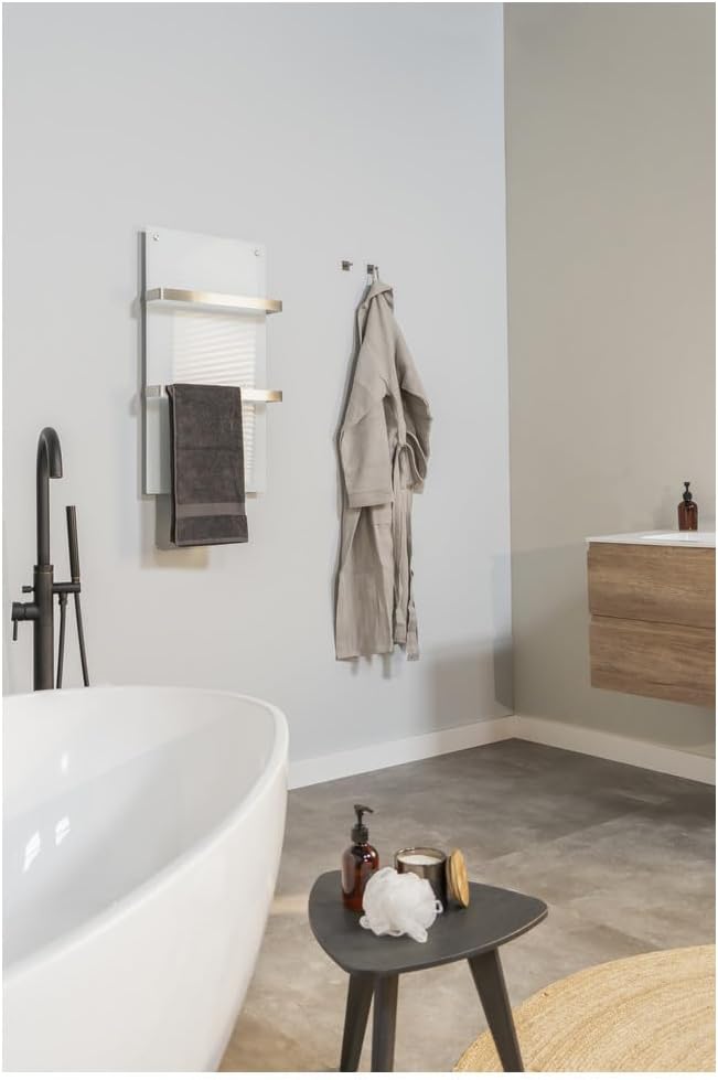 Badezimmer Heizkörper Handtuchtrockner Handtuchwärmer Eurom Sani Comfort Wifi Elektro Glas