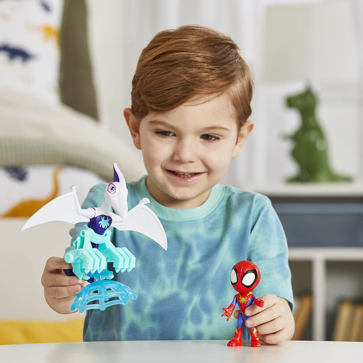 Marvel Spidey und Seine Super-Freunde Dino-Webs Ghostasaurus & Spidey, Spider-Man Action-Figuren Gho