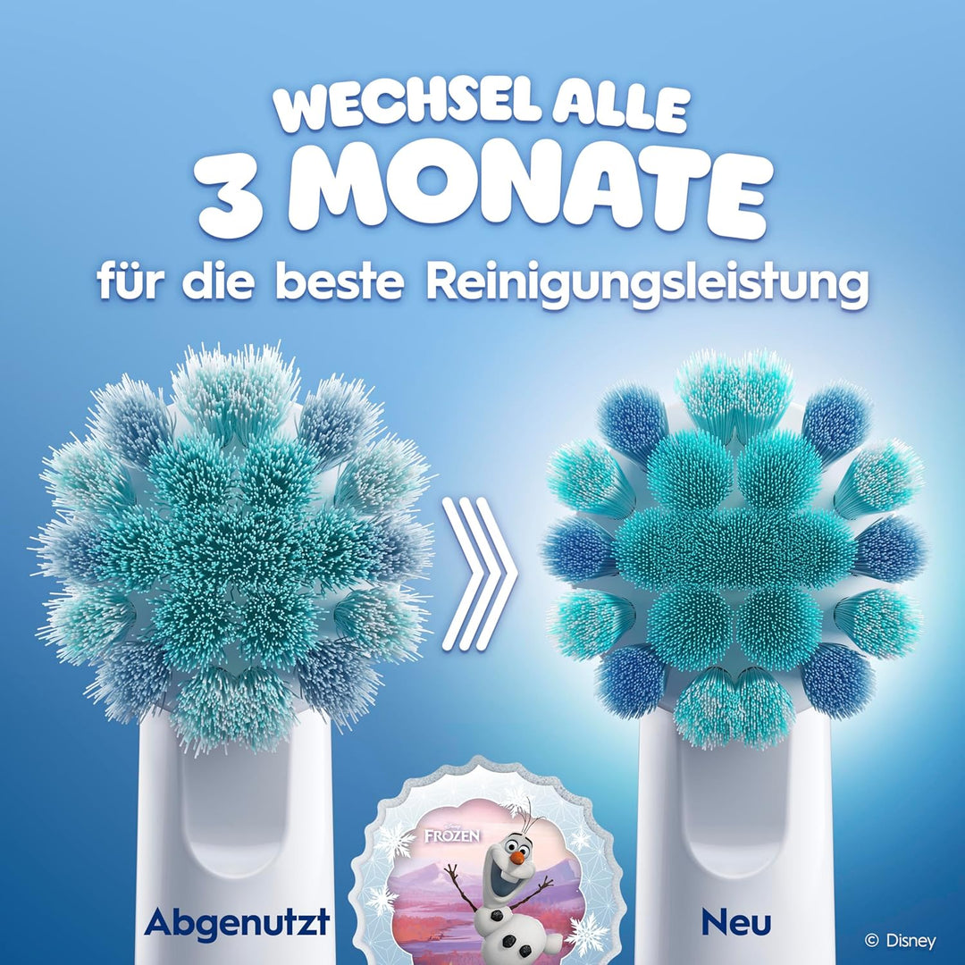 Oral-B Kids Frozen Aufsteckbürsten für elektrische Zahnbürste, 8 Stück, extra weiche Borsten, Zahnbü