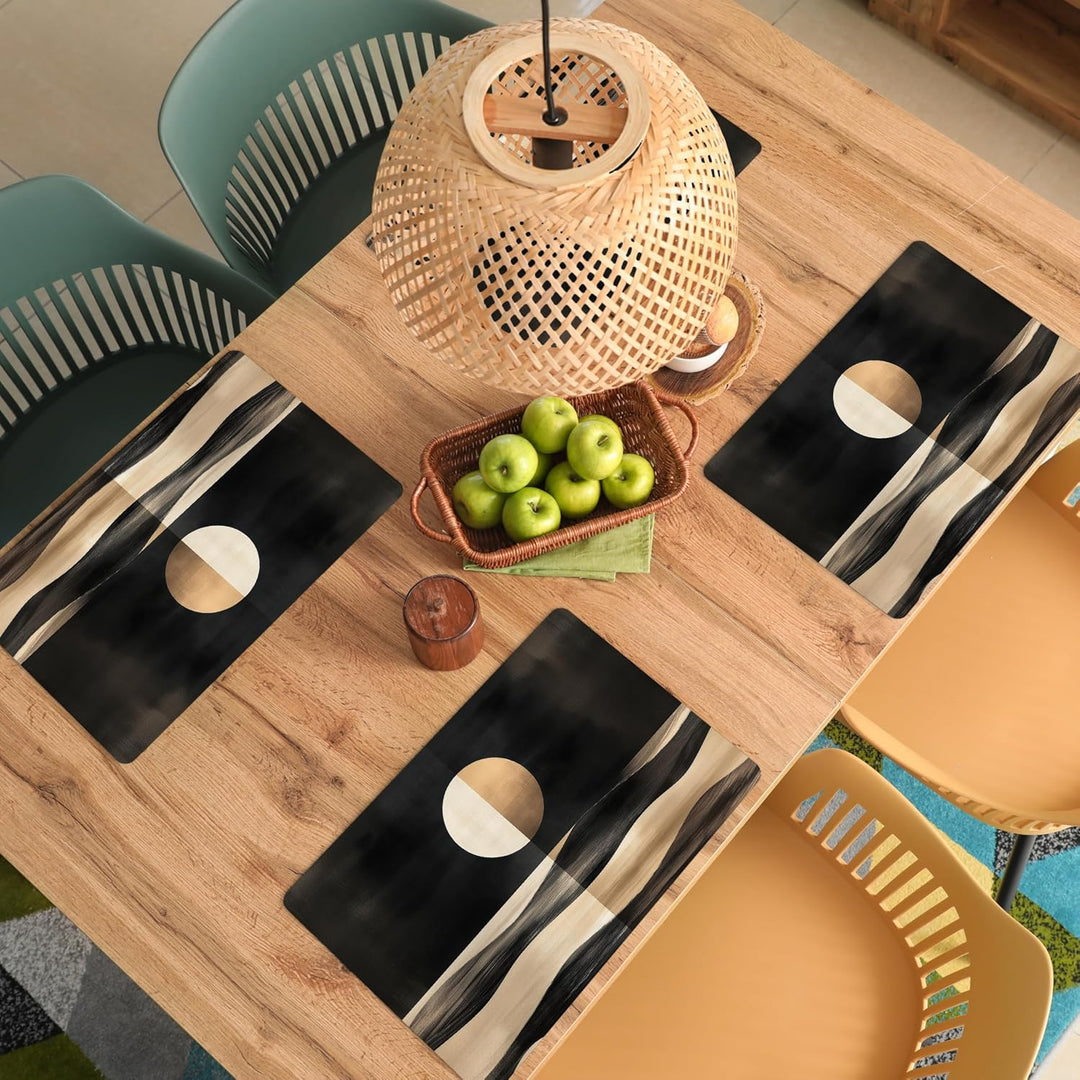 KitchenYeah© Platzsets Abwaschbar 6-Teilig 45x30 cm Tischsets Platzdeckchen rutschfeste Platzset Unt
