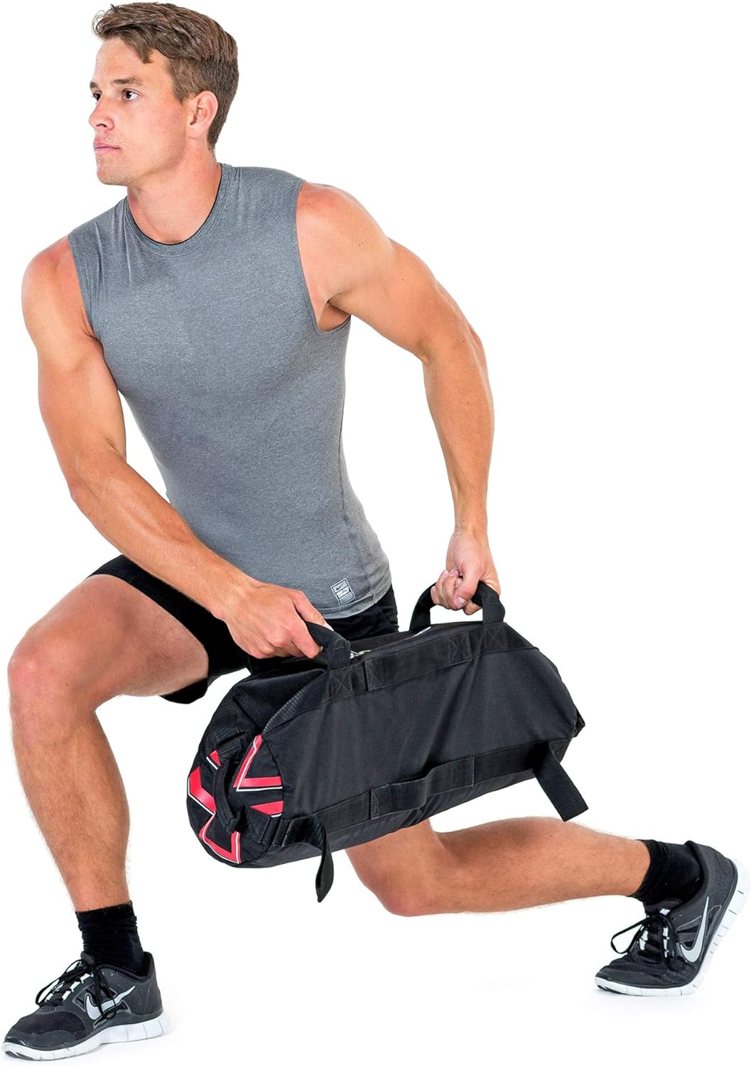 GYMBOX Professioneller Sandbag mit Poster Funktionelles Training 25kg/50kg flexibel befüllbare Gewic