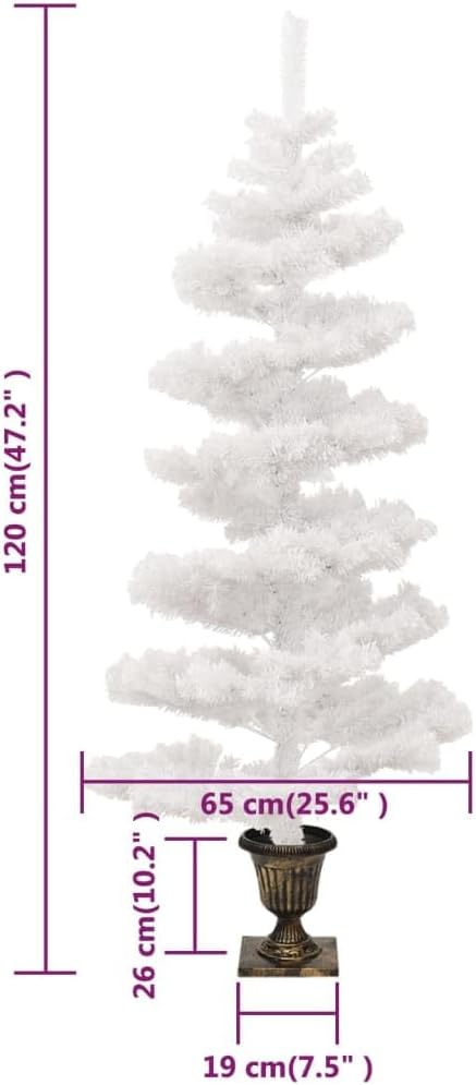 vidaXL Spiral Weihnachtsbaum mit Topf LEDs Christbaum Tannenbaum Dekobaum Kunstbaum Weihnachten Deko