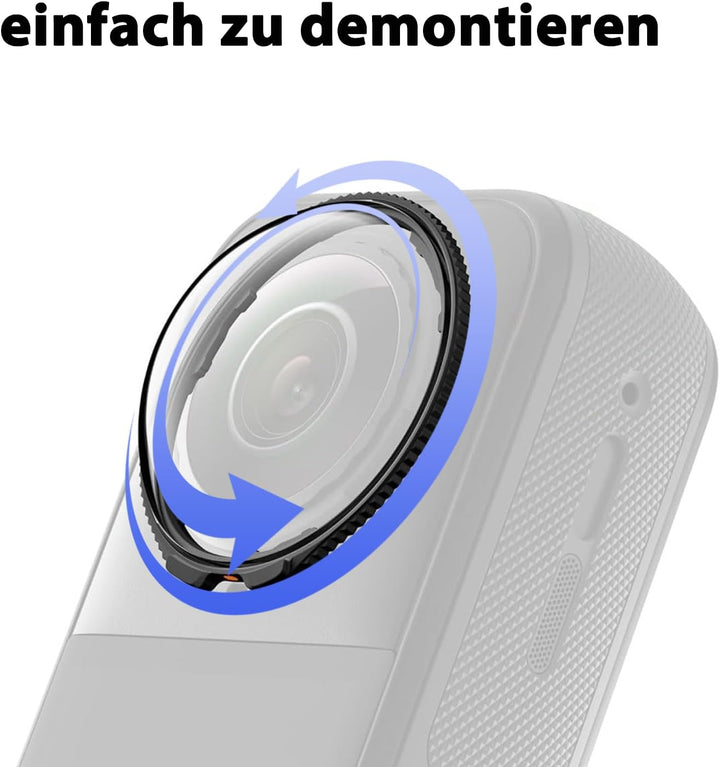 Objektivschutz für Insta360 X5, Optischer Linsenschutz aus Gehärtetem Glas mit 10H Härte, HD-Transpa