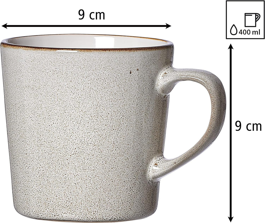 Kaffeebecher-Set Visby, 6-teilig, Grau