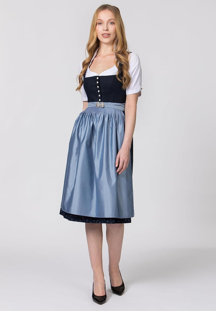 Stockerpoint Damen Dirndl Sieglinde Kleid für besondere Anlässe 38 Nachtblau, 38 Nachtblau