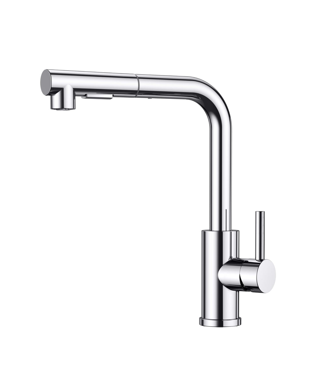 FORIOUS Wasserhahn Küche, Küchenarmatur Ausziehbar mit Brause, Spültischarmatur Küche, L-förmiger Ed