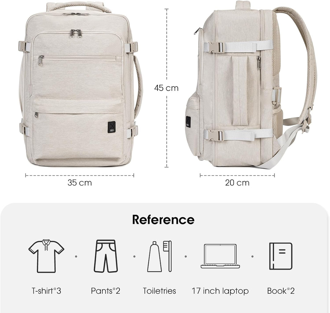 WANDF Handgepäck Rucksack 55x40x20cm / 45x36x20cm für Easyjet Airlines, Untersitz-Reise-Handgepäck-T