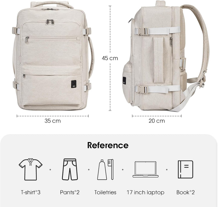 WANDF Handgepäck Rucksack 55x40x20cm / 45x36x20cm für Easyjet Airlines, Untersitz-Reise-Handgepäck-T