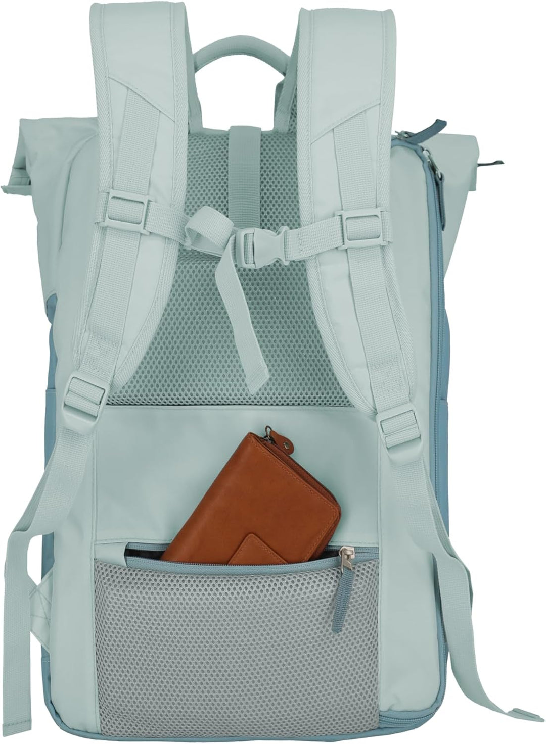 Travelite Handgepäck Rucksack, Laptop Rucksack 15,6 Zoll, BASICS, Reiserucksack Rolltop Funktion, 60