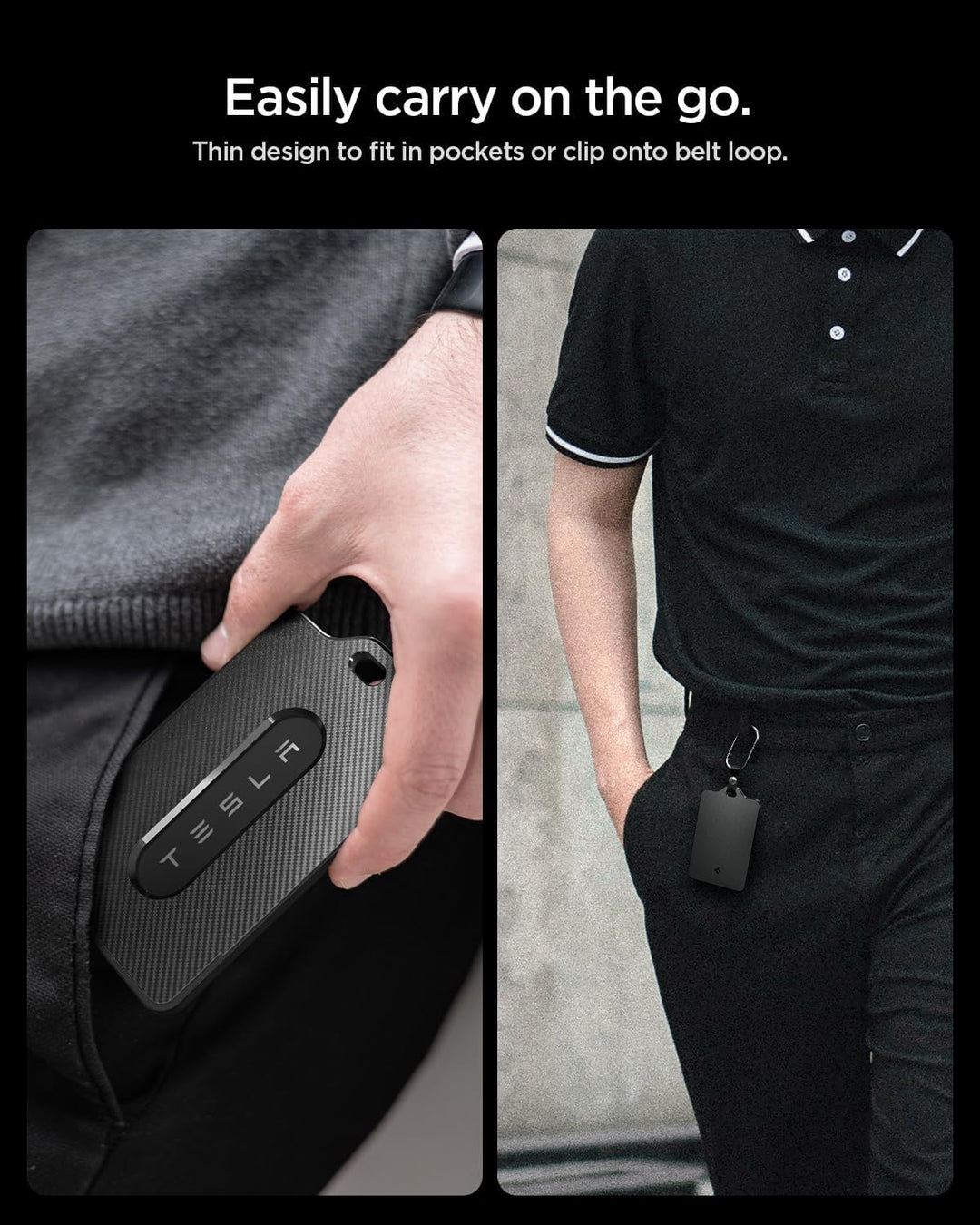 Spigen Schlüssel Karten Halter für Tesla Model Y (~2026 Juniper) Model 3 (~Highland 2025 2026) S X,