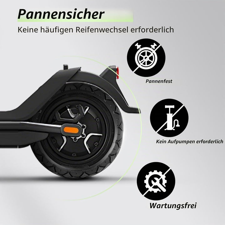 2 PCS 10 Zoll Vollreifen 10x2,75-6,5, Vollgummireifen 70/65-6.5 Ersatzreifen für Hiboy Max3, Dualtro