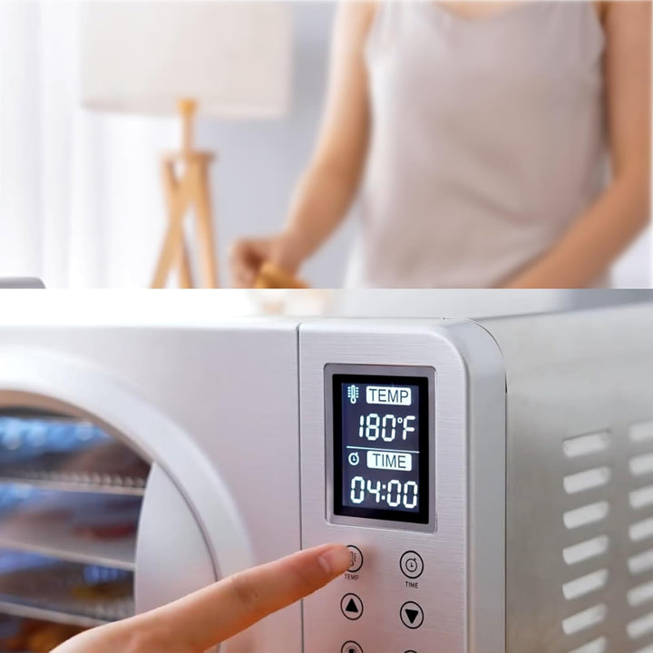 Dörrautomat Edelstahl, Dörrgerät & Food Dehydrator, 6 Dörrtabletts, 500W, LED-Display, 30–90°C, 24h