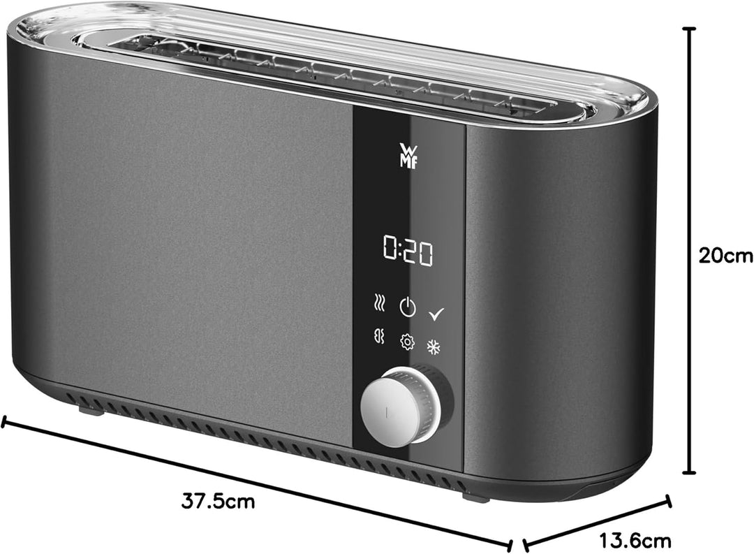 WMF Master Toaster Langschlitz motorisiert, Toaster 2 Scheiben, XXL-Toast, automatische Brotzentrier