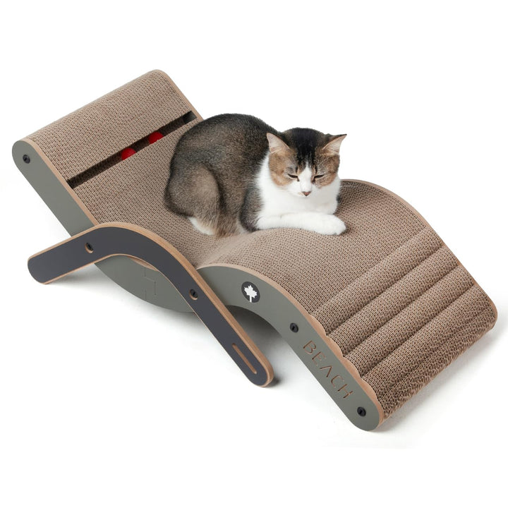 CanadianCat Company | Design-Kratzmöbel Beach Chair | Kratzbrett Katzenliege, Sonnenliege, Hängematt