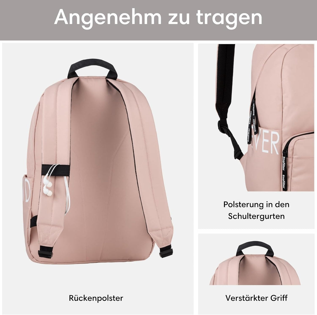 LARKSON Schulrucksack Mädchen & Jungen Teenager - No 3 - Rucksack Damen & Herren für Schule - 16" La