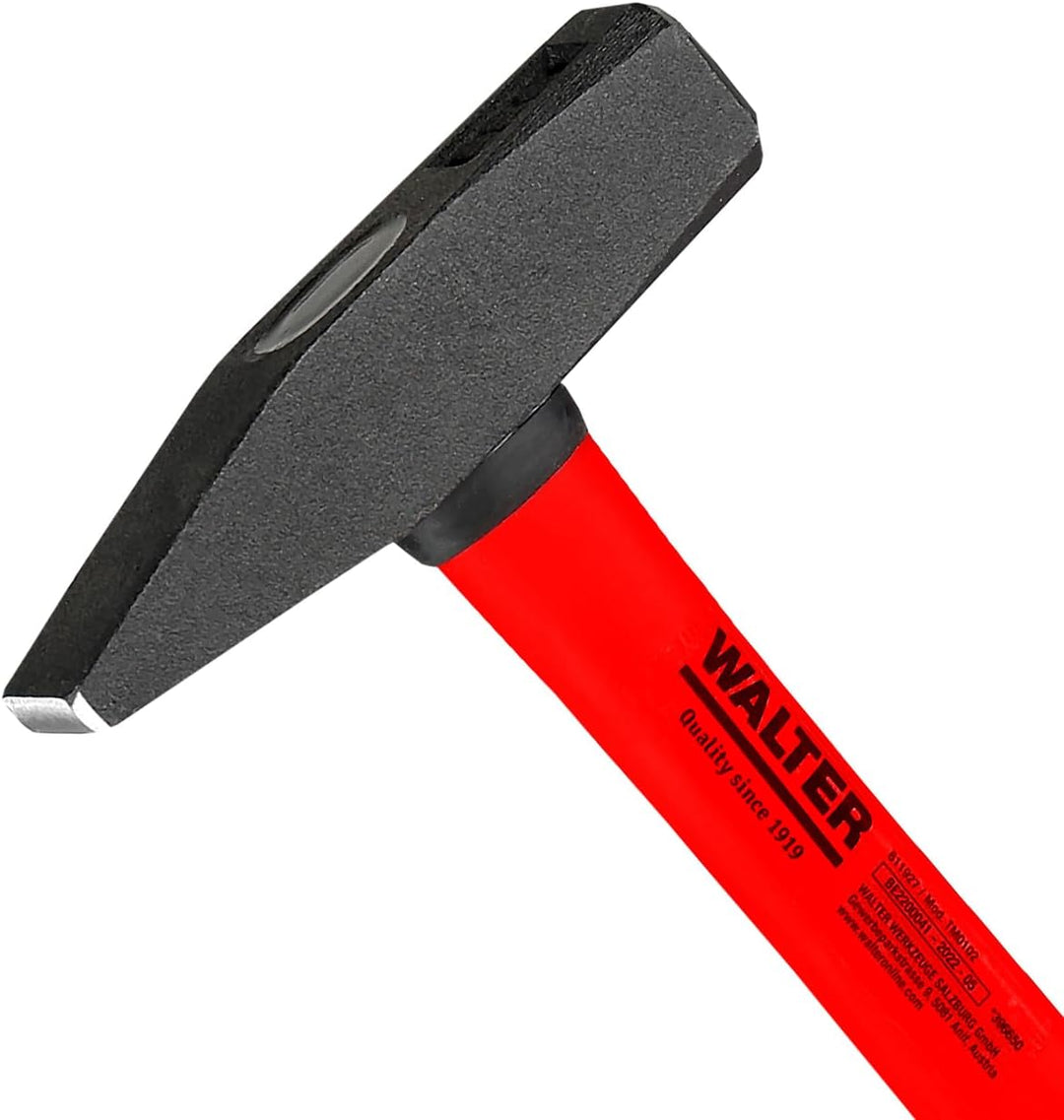 WALTER Hammer-Set 3-tlg., Schlosserhammer, 300, 300, 1000, Gummischonhammer, Gummi Gleitschutzgriffe