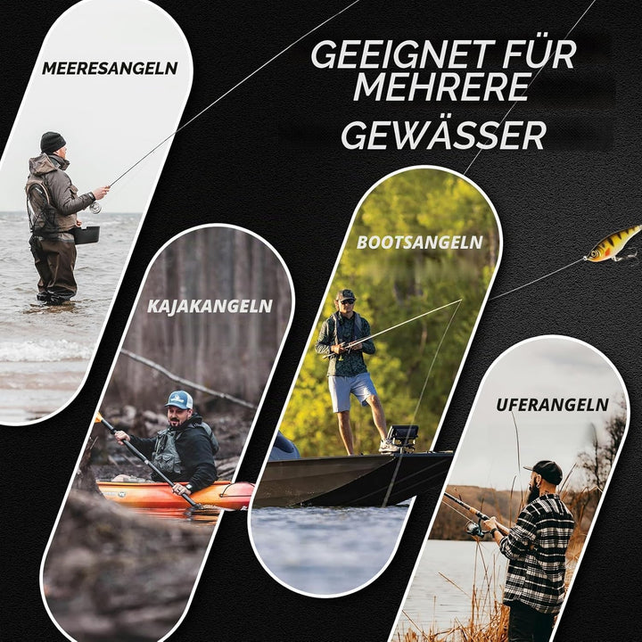 LUCKY Kajak Tragbarer Fischfinder Wandler Kabelloser Sonar Fischfinder Boot Wiederaufladbar Handheld