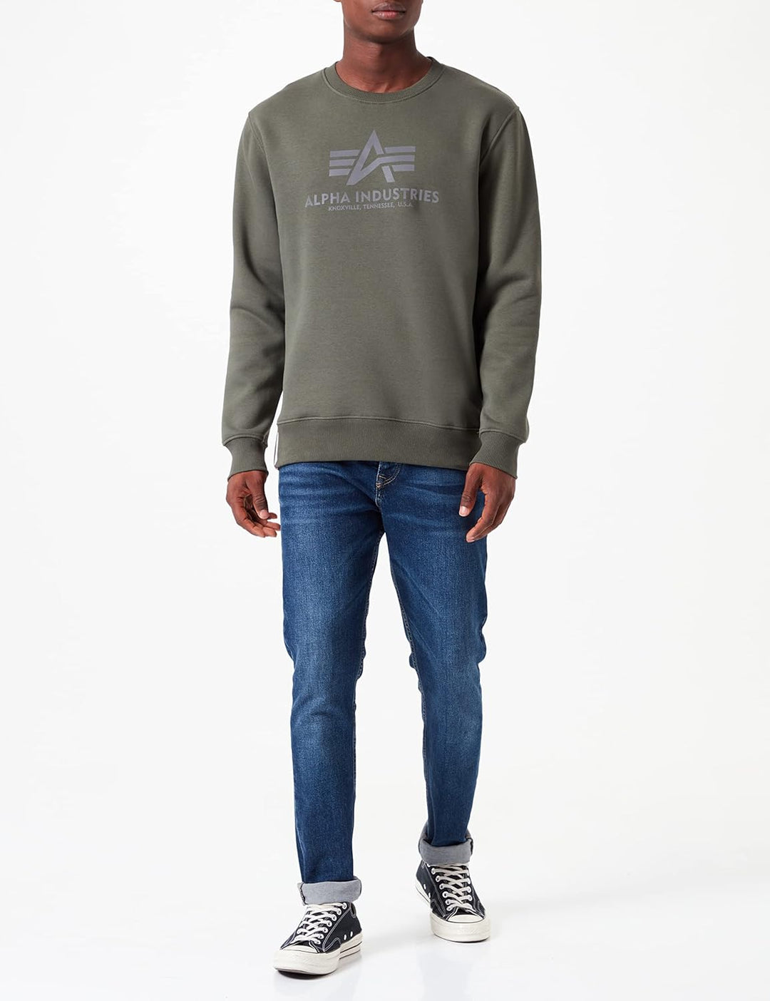 Alpha Industries Herren Alpha Industries Basic Sweater Reflective Print Sweatshirt für Herren Sweats