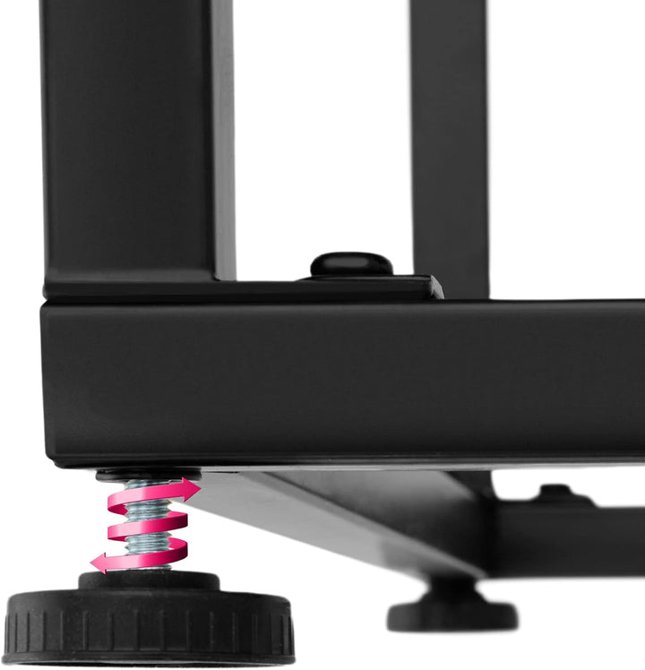 tectake® Lowboard mit 2 Schubladen und Ablagen, 121,5 x 41,5 x 50,5 cm, Fernsehtisch mit Glasplatte,