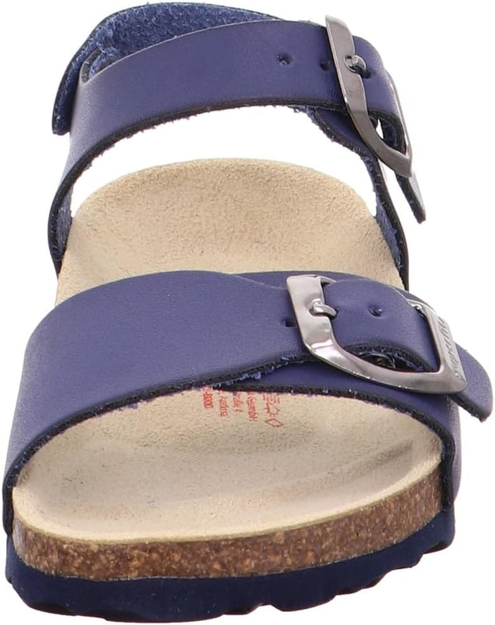 Superfit Jungen Fussbettpantoffel Sandalen, 30 EU Blau 8000