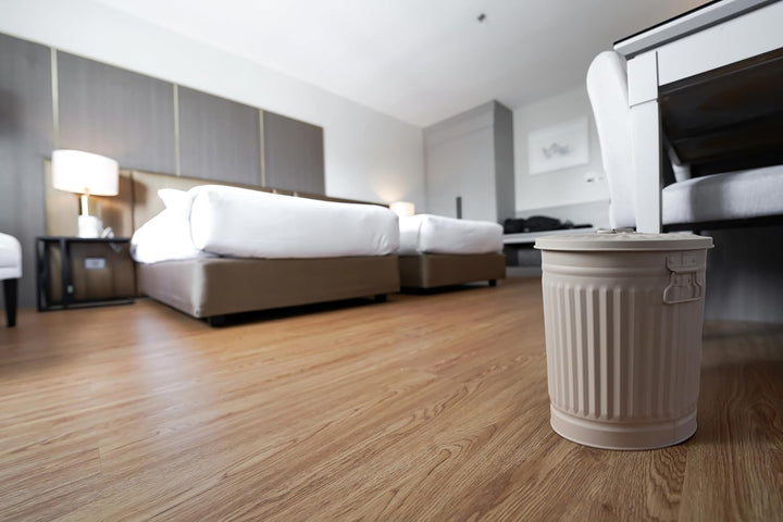 Jinfa 2er-Set Retrodesign Mülleimer mit Griffen und Deckel + 50 Müllbeutel | Grau | 18L