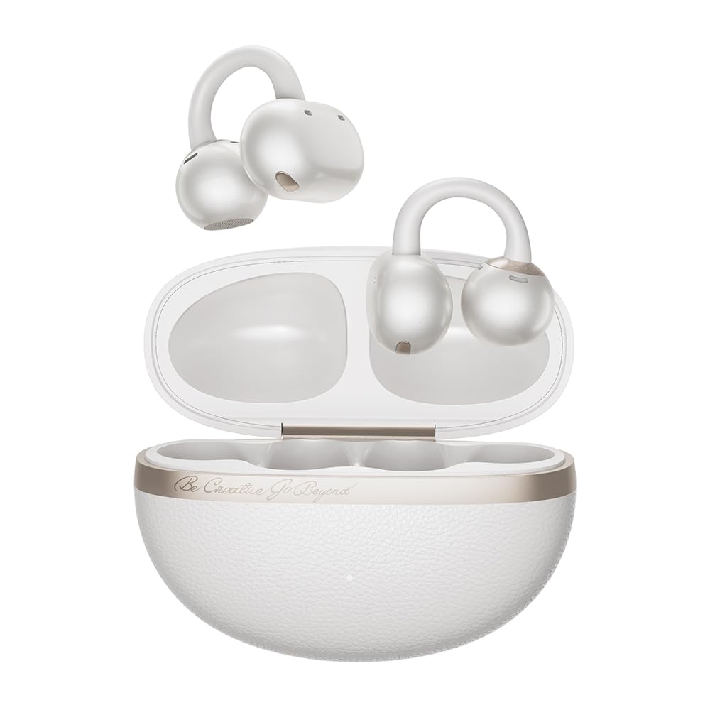 QCY Crossky C50 Open Ear Kopfhör,Clip on kopfhörer kabellos Bluetooth,Kraftvoller Bass,Geräuschunter
